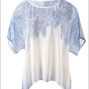 Cabi Fade Out Sheer Blouse Top Swim Cover  M